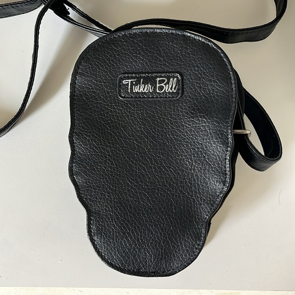 Loungefly Tinker Bell Crossbody black skull purse - Picture 3 of 12
